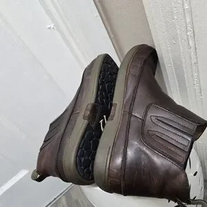 Olukai Kilauea Boots Size 11.5 Olukai Kilauea Chelsea Boot Slip On Leather Brown Men US 9  main image 4